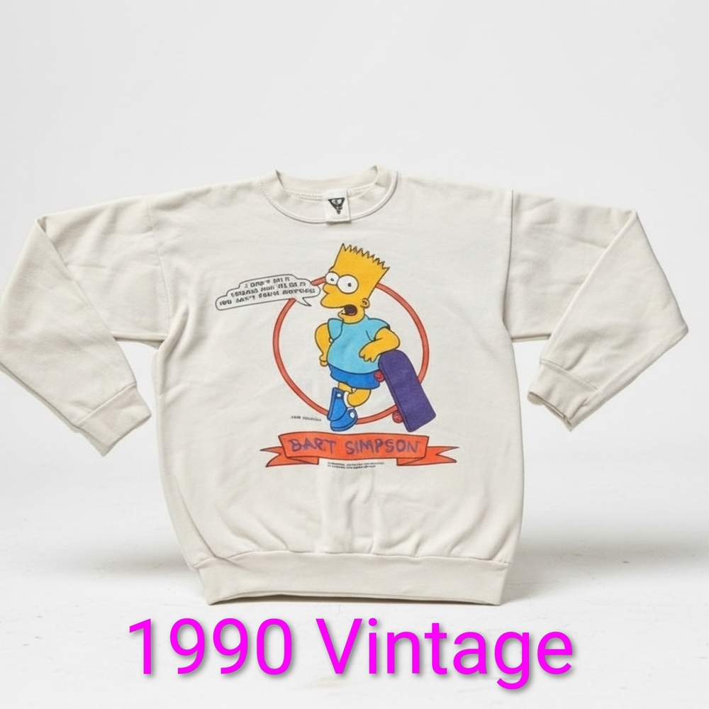 VTG The Simpson Bart SSI Crew Neck Sweatshirt 1990 Season 1 Promo Merchandise  L